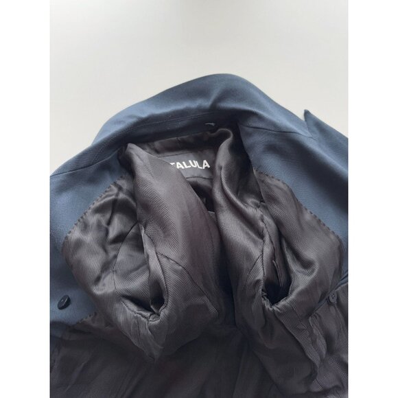 Aritzia TALULA Navy Blue Wool Twill Double Breasted Peak Lapel Blazer, Size 2 - Picture 11 of 15